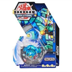 Bakugan Evolutions Platinum Series True Metal Aquos Wrath Blue Action Figure NIB